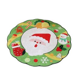 Килимок новорічний зелений ґумований