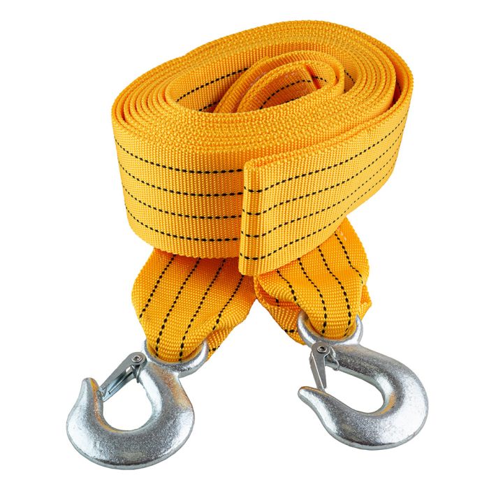 Трос буксирувальний 8т стрічка 75мм х 6,0м помаранчевий/2 гаки