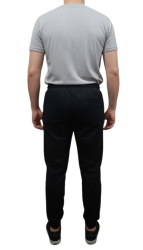 Штани спортивні чорні чоловічі на манжеті 4779 (60)